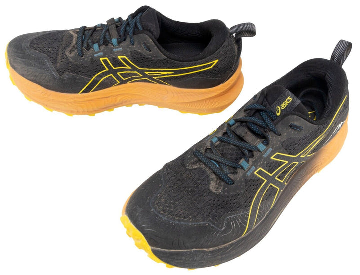 ASICS Trabuco Max 2 Trail Running Shoes Black/Yellow US Men 11.5 Off-Road Race