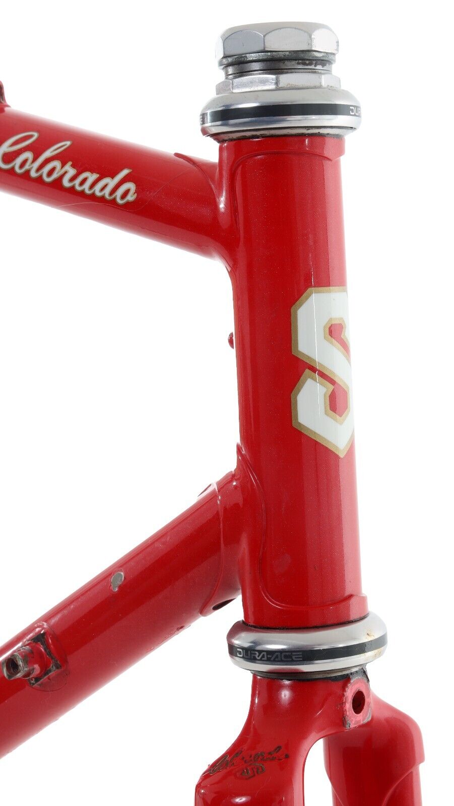 Serotta Colorado Steel Road Bike Frameset 54cm RED QR Columbus SL Shimano USA