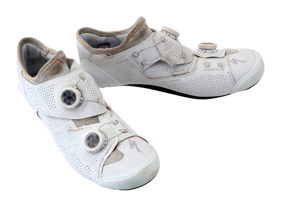 Specialized S-Works Ares Road Bike Shoes EU 42 US Men 9 BOA White 3 Bolt Race TT