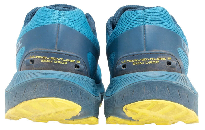 Topo Ultraventure 3 Trail Running Shoes 5mm Drop Men US 11 Blue/Lime Race Vibram