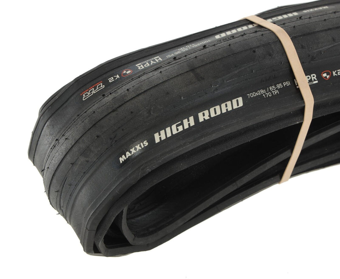 Maxxis High Road Tubeless Road Bike Tire 700 x 28c HYPR Race Compound K2 170 TPI