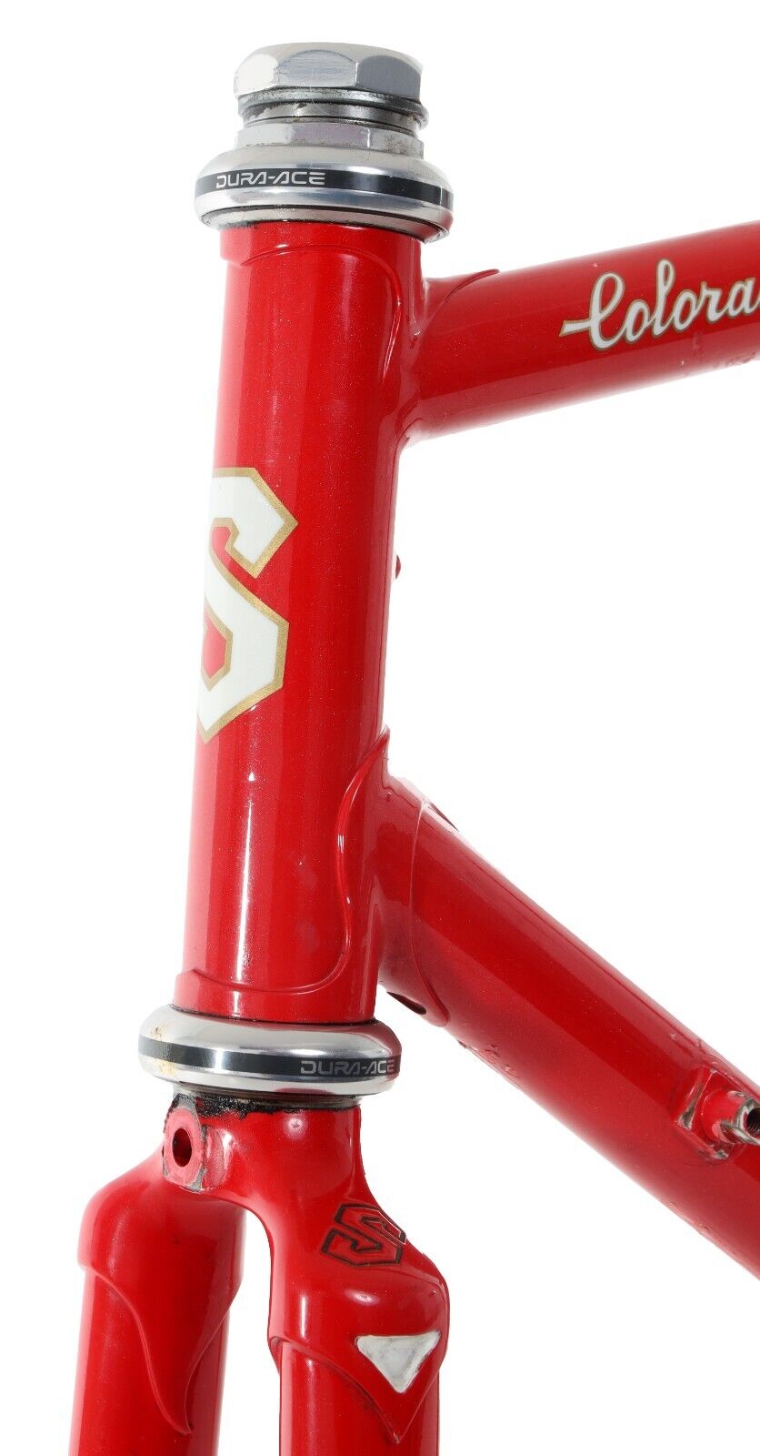 Serotta Colorado Steel Road Bike Frameset 54cm RED QR Columbus SL Shimano USA