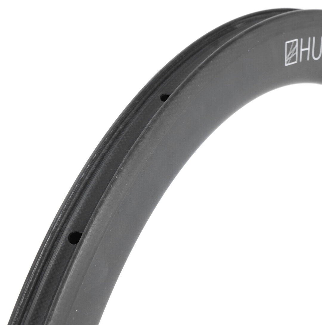 HUNT 50 Carbon Wide Aero FRONT Rim Brake Tubeless 18H Road Bike TT Race Gravl CX