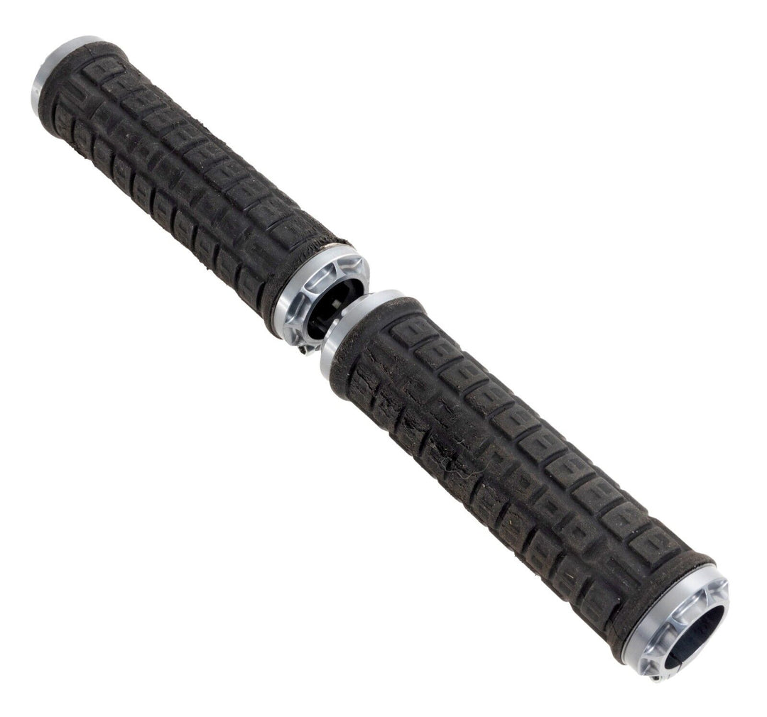 RevGrips Pro Series Large 34mm Grip System Lock-On Handlebar Black/Silver Enduro