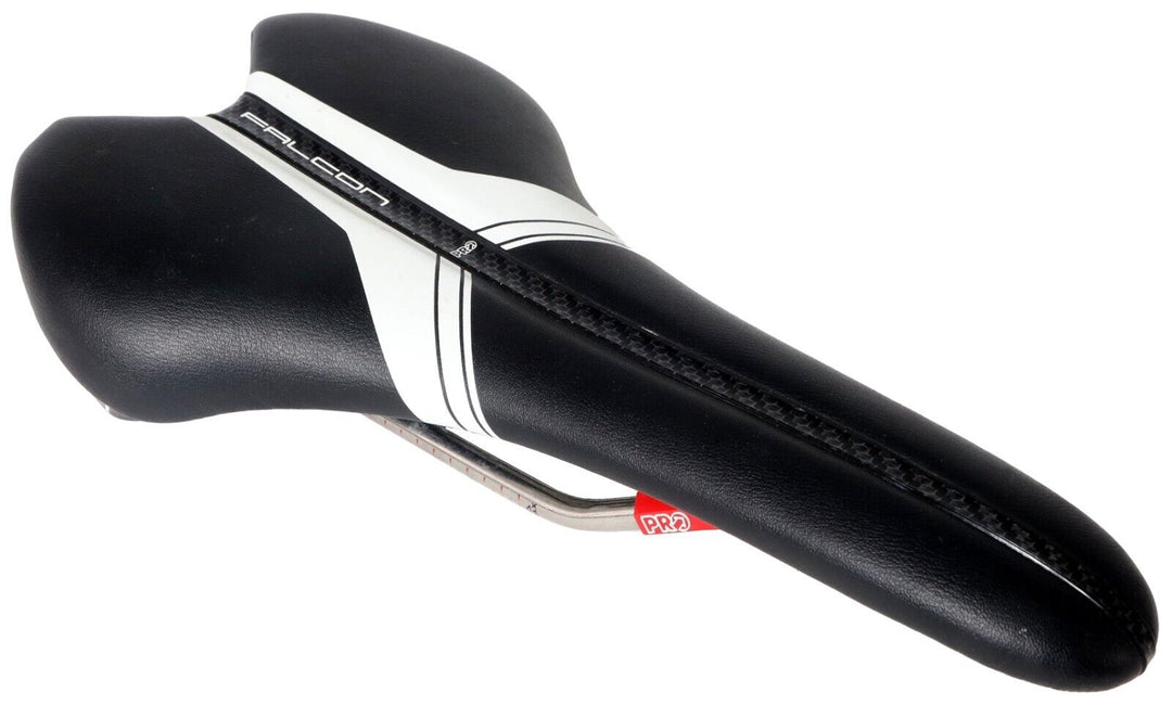 PRO Falcon Road Bike Saddle 142mm 7x 7mm Black Gravel Mountain Adventure Shimano