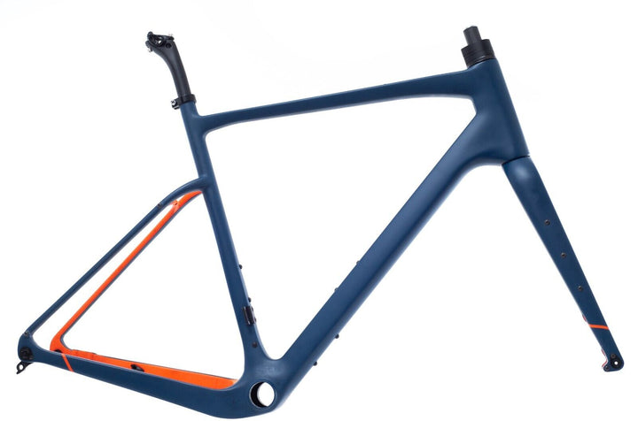 Rinasclta Aero Carbon Gravel Bike Frameset 58cm Disc/Rim Brake Blue/Orange Road