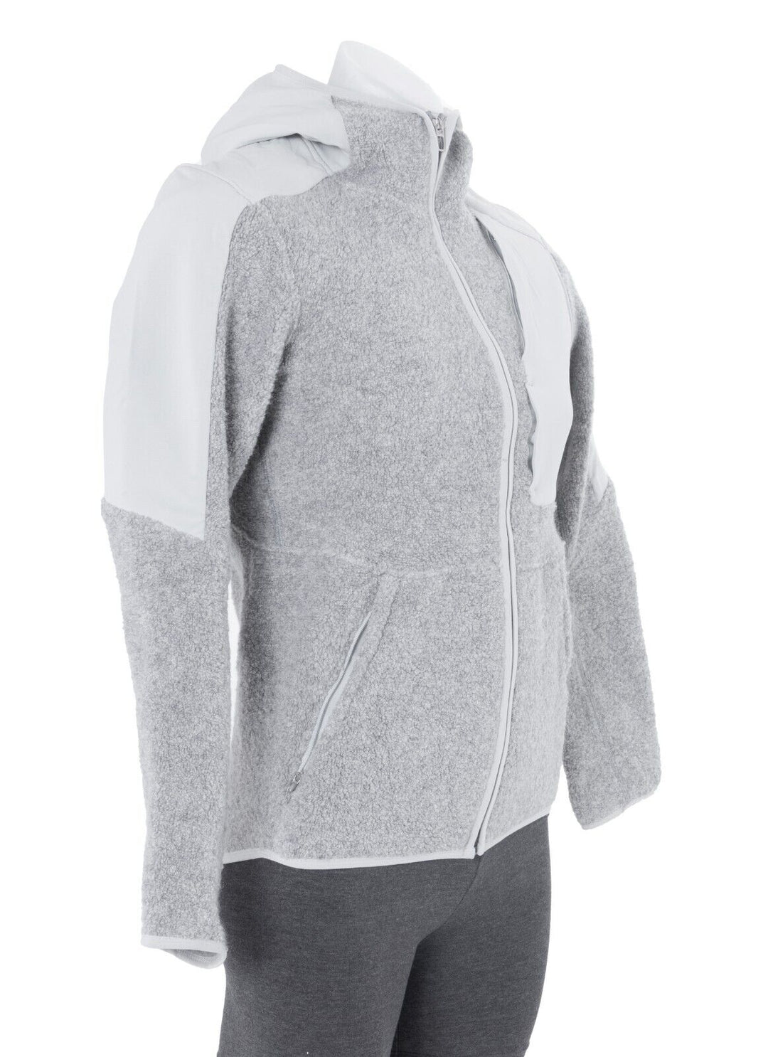 Lululemon Tundra Trek Full Zip Sweatshirt Men XS Heathered Grey Hood Fleece