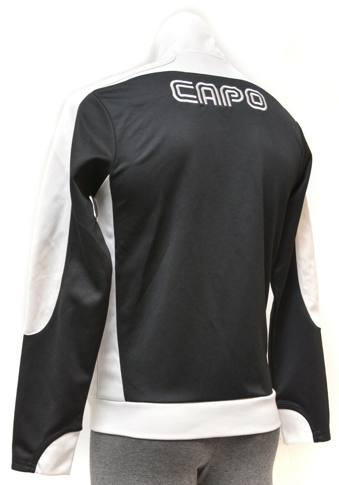 Capo Leggero Cycling Track Jacket Men SMALL Black White Road Bike Italy Casual