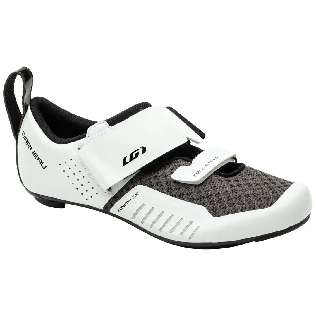 Louis Garneau Tri X-Speed XZ Men's Tri Bike Shoes EU 50 US 13.5 White 2/3 Bolt