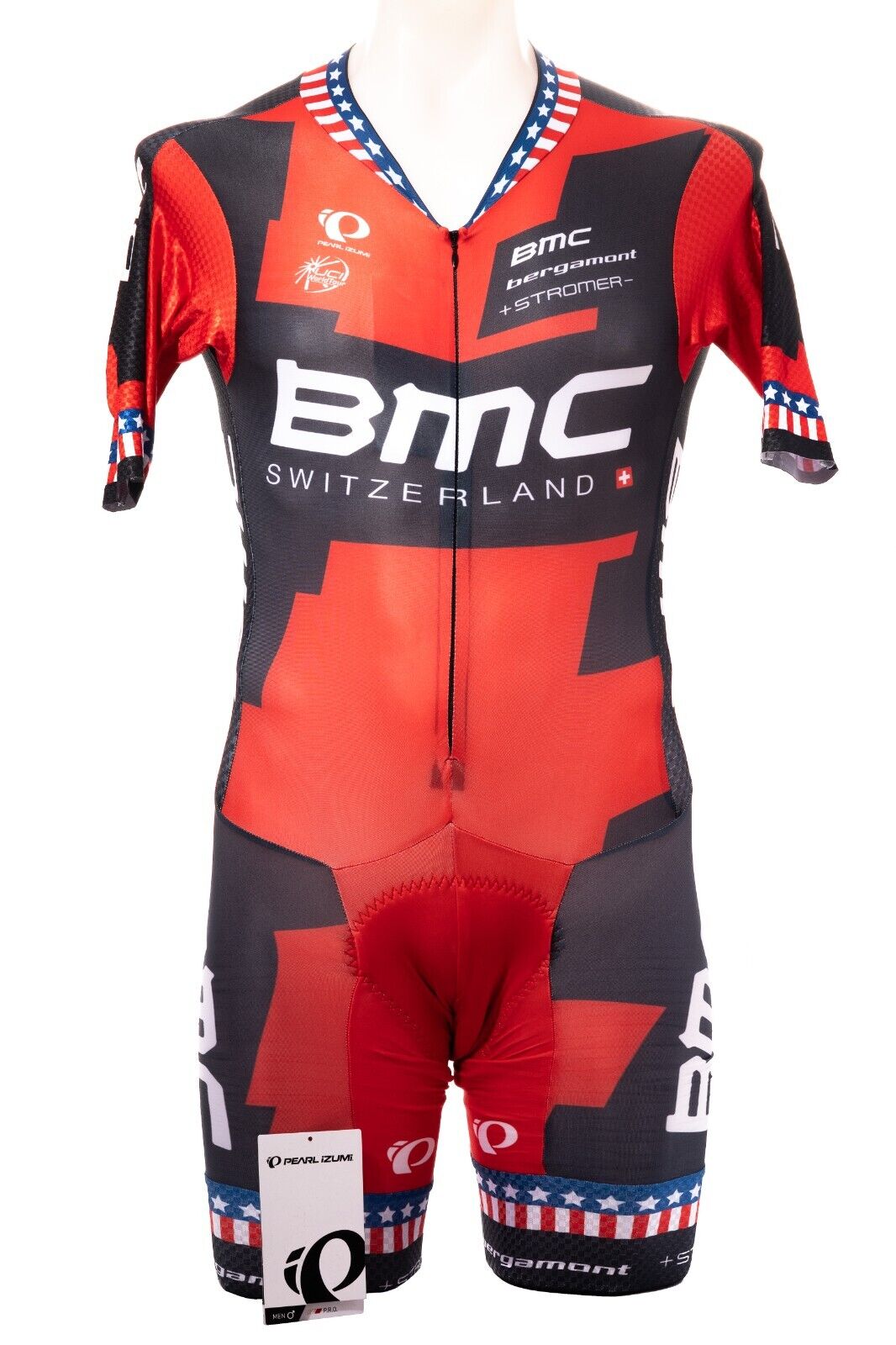 Pearl Izumi BMC Pro Cycling Team Short Slv Mach 5 Speedsuit Men MEDIUM USA Champ