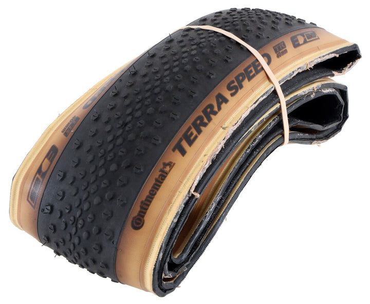 Continental Terra Speed Tubeless Gravel Bike Tire 700x 40c Race Tan Wall 25 Km/h