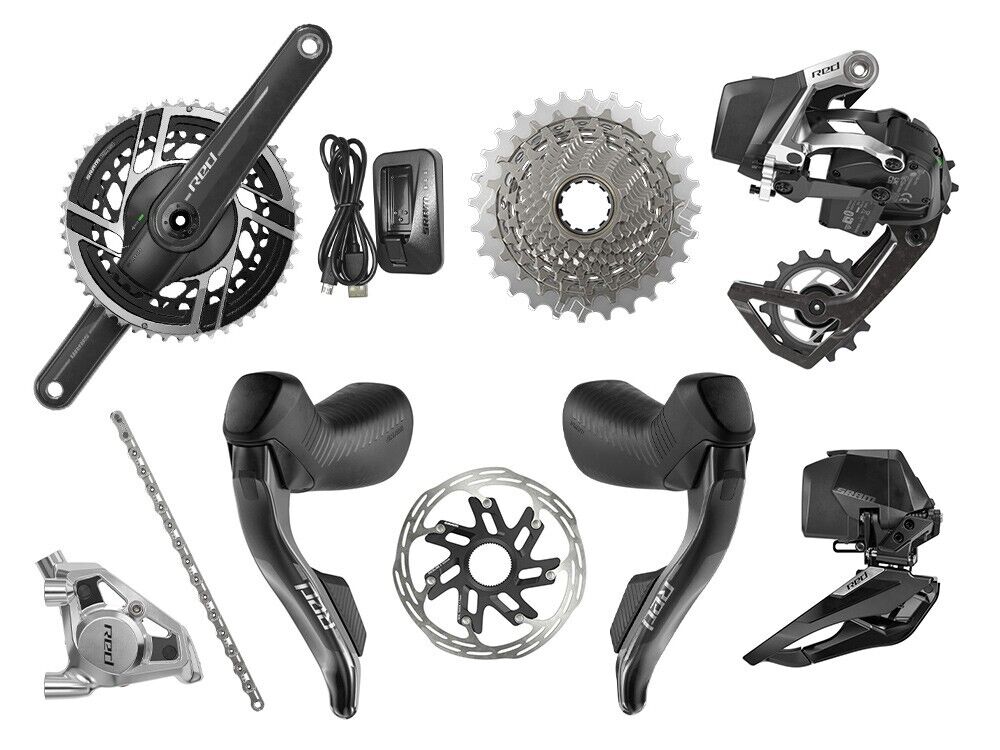 SRAM Red E1 AXS 2x 12 Speed Road Bike Groupset 172.5mm 48/35T 10-33T Power Meter