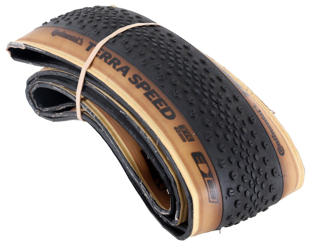 Continental Terra Speed Tubeless Gravel Bike Tire 700x 40c Race Tan Wall 25 Km/h