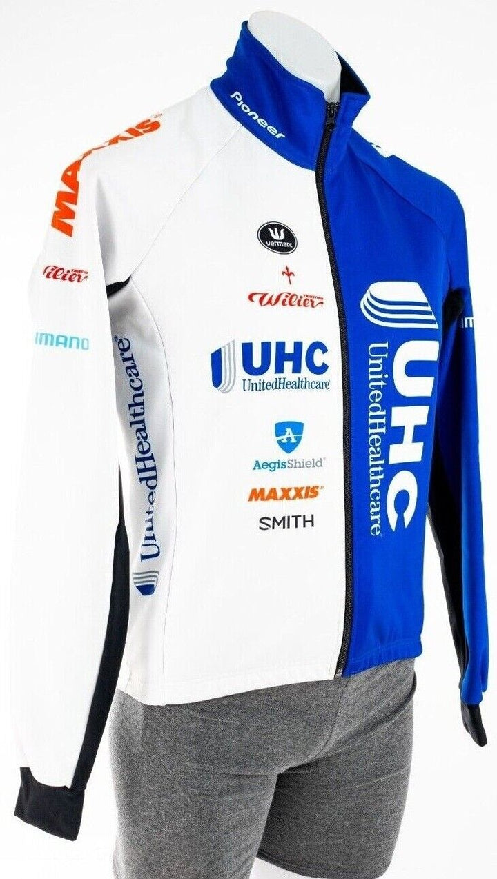 Vermarc United Health Pro Cycling Thermal Jacket Men SML White Road Bike WindTex