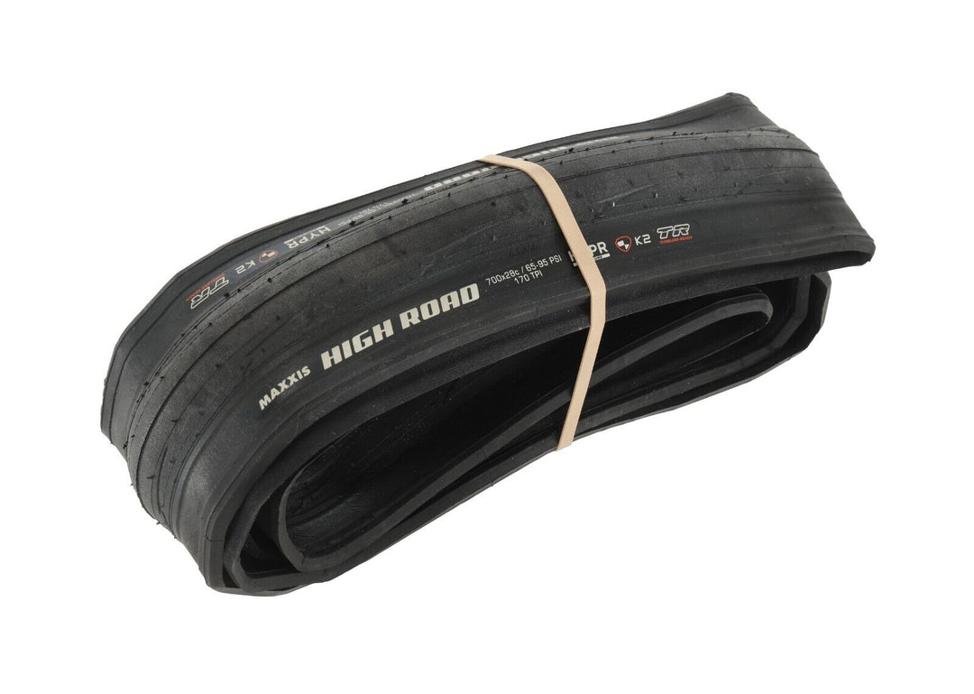 Maxxis High Road Tubeless Road Bike Tire 700 x 28c HYPR Race Compound K2 170 TPI