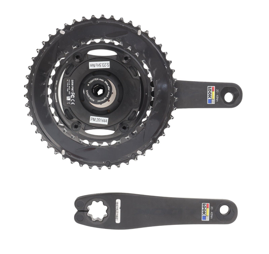 SRM LOOK Origin Carbon Power Meter PM7 Crankset 2x11 Spd 50/34T Tri-Lobe Shimano