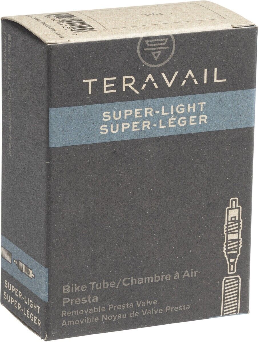 Teravail Super Light Bike Inner Tube 700 x 35-45c 60mm Presta Valve Bicycle