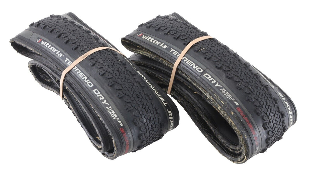 Vittoria Terreno Dry Tubeless Gravel Bike Tires 700x 35c Graphene 2.0 TLR 1 PAIR