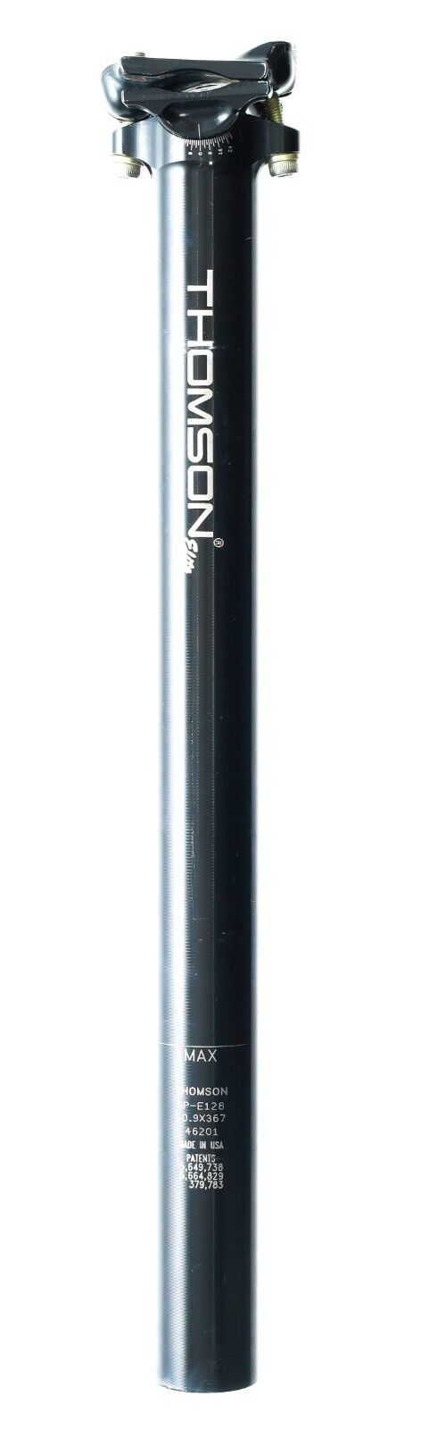 Thomson Elite Alloy Seatpost 30.9 x 367mm 0 SB BLACK Mountain Bike 7 x 7mm Trail