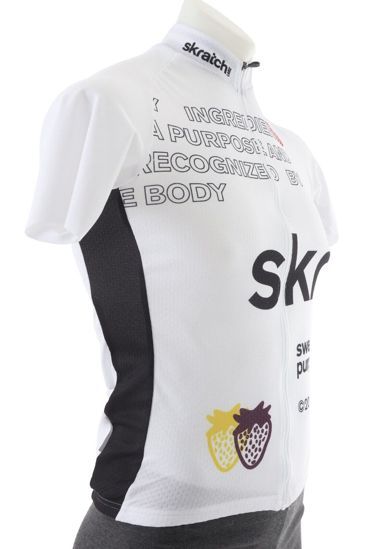 Assos skratch LABS Short Sleeve Cycling Jersey Men SMALL White Road Bike Gravel