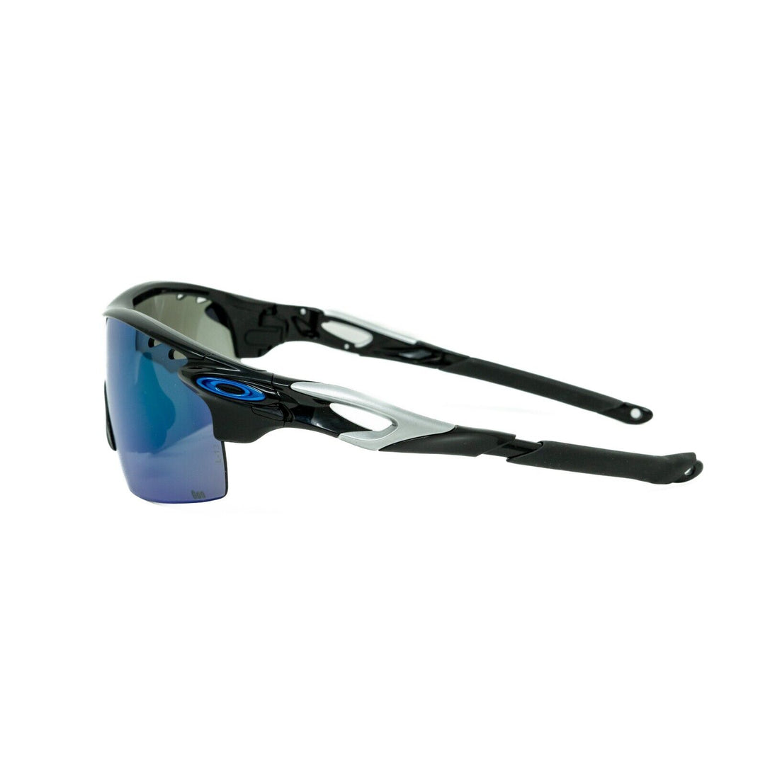 Oakley RadarLock Pitch Cycling Sunglasses Polished Black/Grey Blue Mirrored L-13