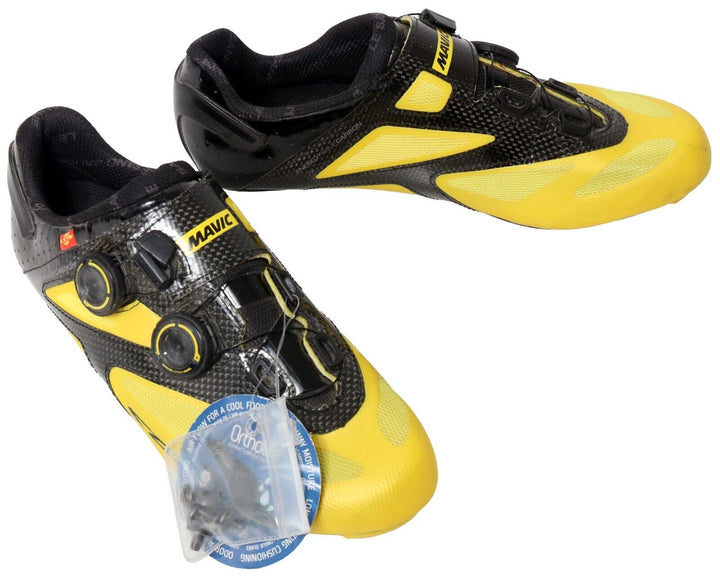 Mavic Cosmic Ultimate II Carbon Road Bike Shoes EU 40 2/3 US Men 7.5 Yellow