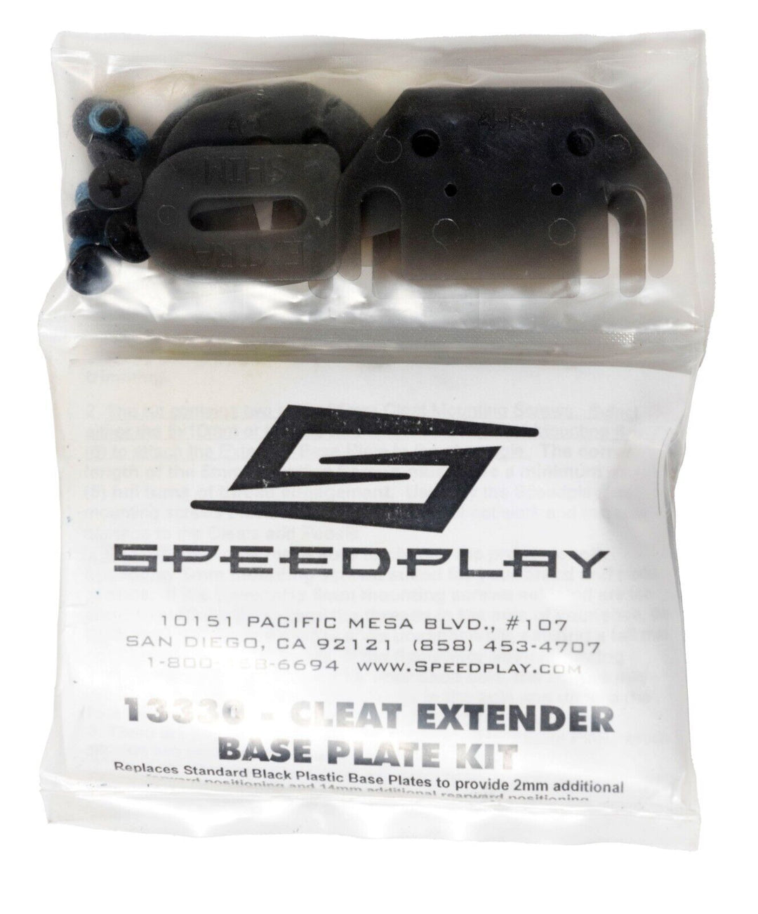 Speedplay Cleat Extender Base Plate Kit 13330 4/3 Bolt Road Bike Race Triathlon