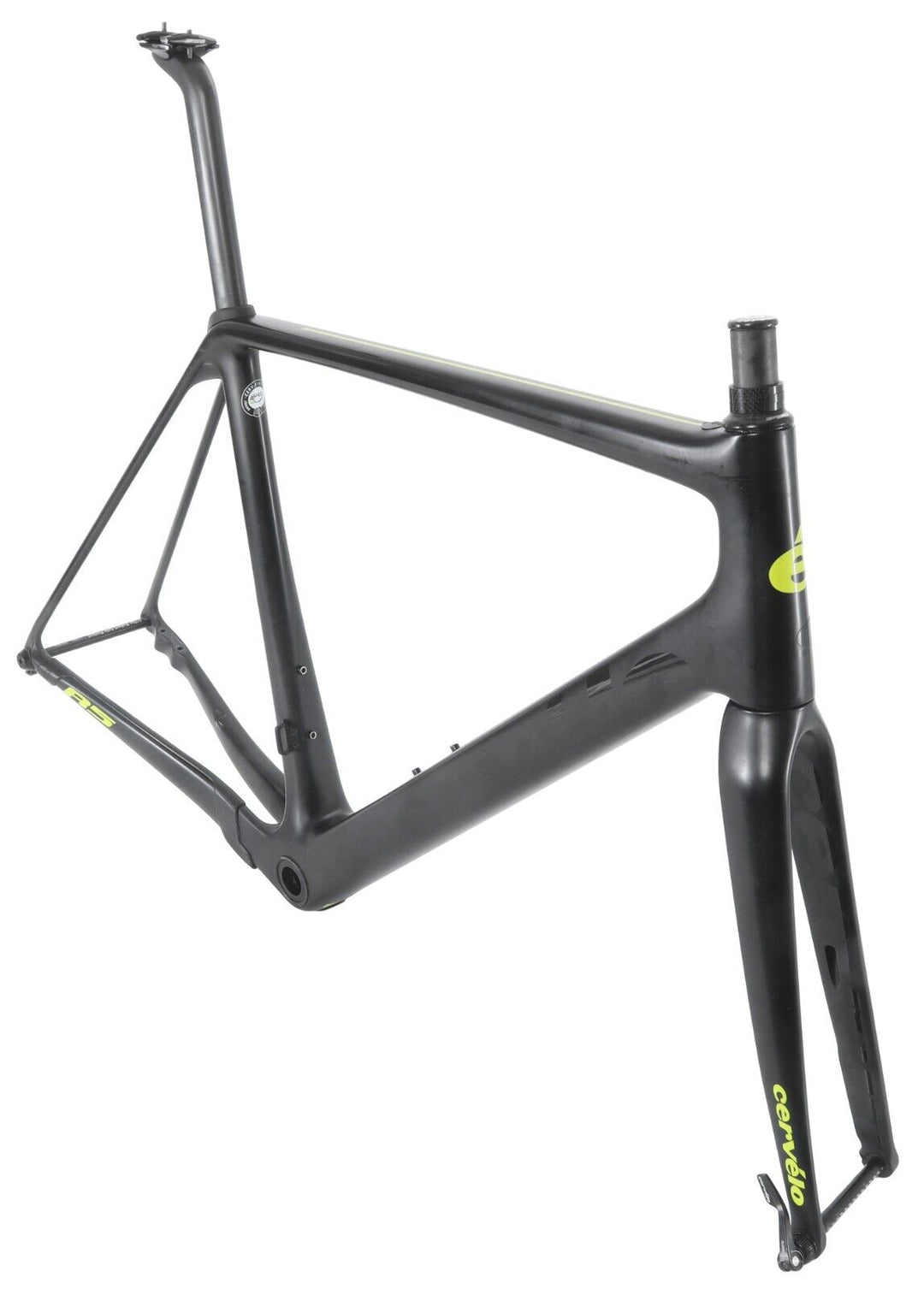 Cervelo R5 Disc Carbon Road Bike Frameset 58cm BLACK Thru-Axle Flat Mount 2018