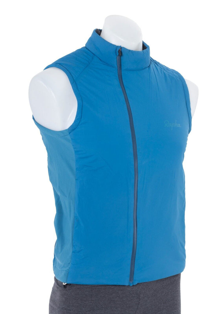 Rapha Brevet Insulated Gilet Vest Men SMALL Blue Road Bike Gravel Cycling MTB