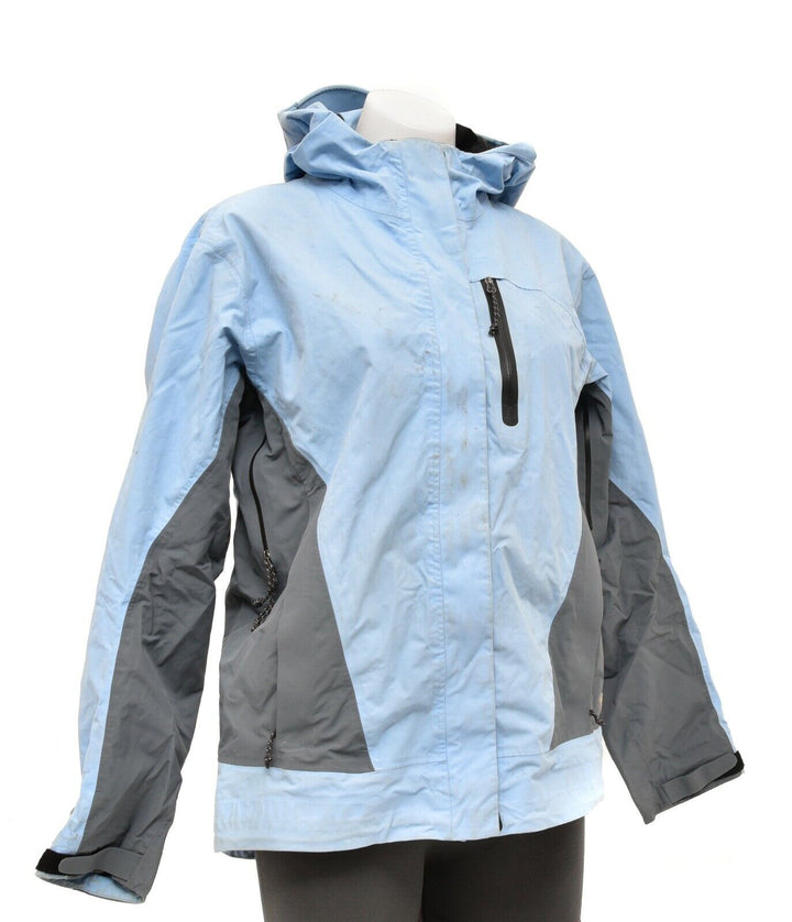 Mountain Hardwear Women Hooded Jacket SMALL Sky Blue Winter Ski Shell Outdoor