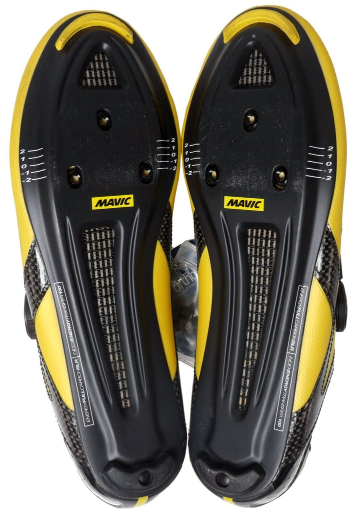 Mavic Cosmic Ultimate II Carbon Road Bike Shoes EU 40 2/3 US Men 7.5 Yellow