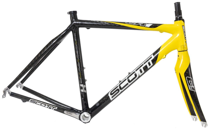 Scott CR1 Equipe Carbon Frameset 54cm Black/Yellow Road Race Bike QR Rim 2006