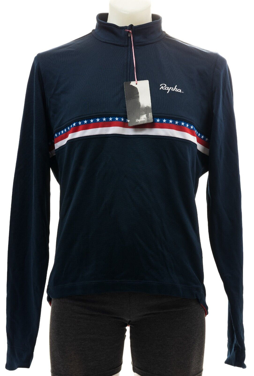 Rapha Long Sleeve Country Jersey USA Men XX-LARGE Navy Road Cycling Gravel Wool