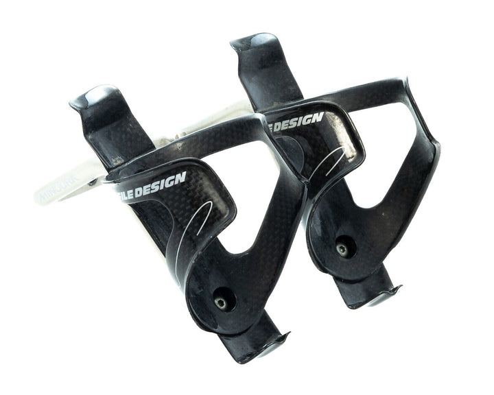 Profile Design Carbon Water Bottle Cage PAIR With Minoura Saddle Mount Triathlon