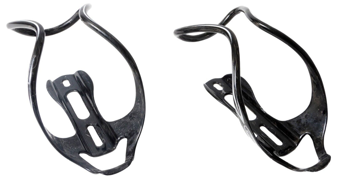 RavX Gamma Glossy UD Carbon Silver Logo Water Bottle Cages 1 PAIR Road Bike Race