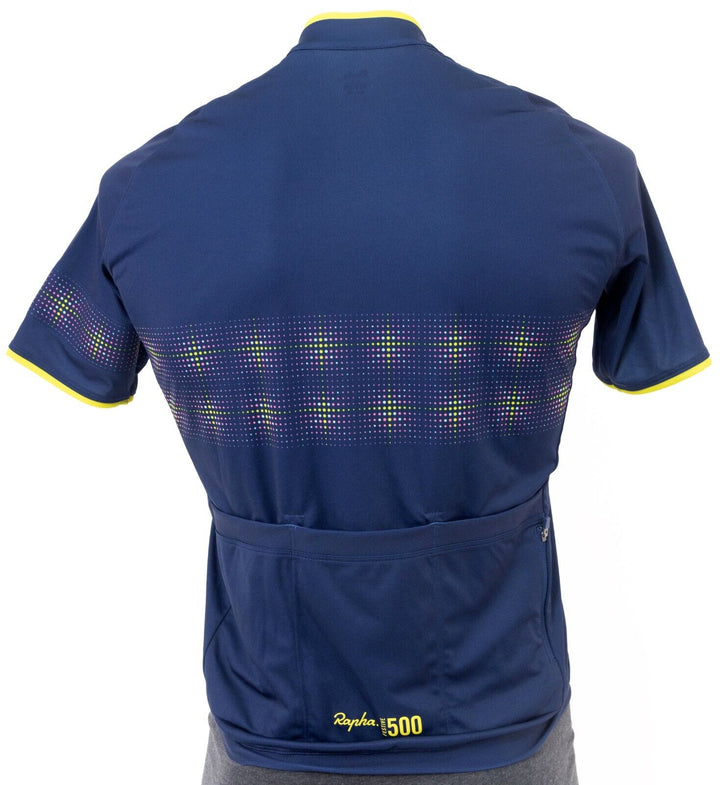 Rapha Short Sleeve Core Jersey Cycling Men MEDIUM Blue Festive 500 Bike Gravel