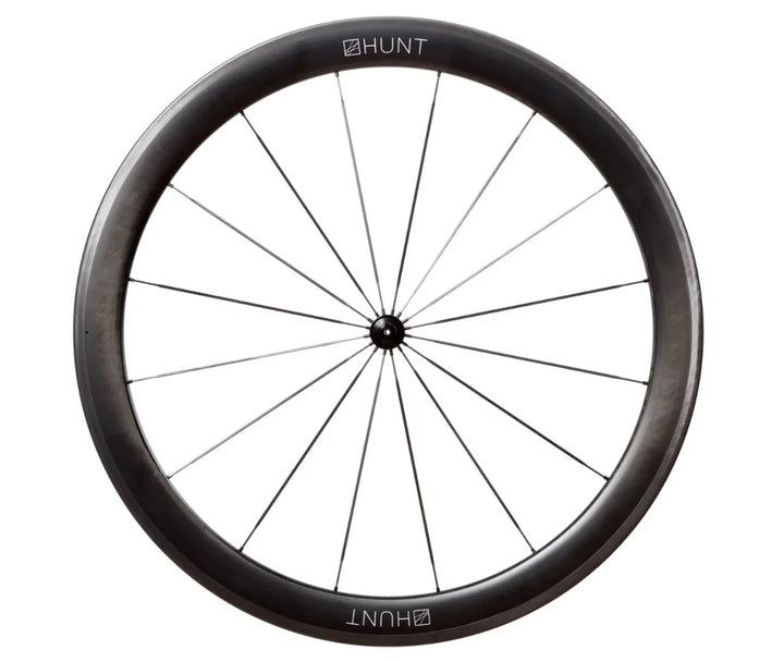 HUNT 50 Wide Aero UD Carbon Spoke Tubeless FRONT Road Wheel 700c EZO Rim QR Race