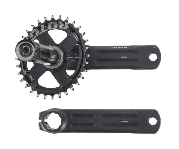 Rotor 2INPower Power Meter 32T Mountain Bike Crankset 170mm 12s DM Q-Ring Dual