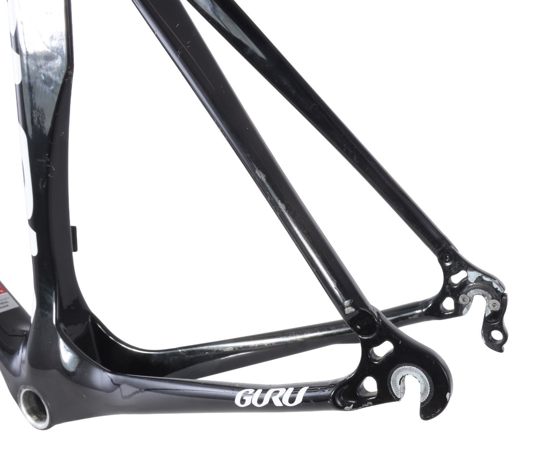 Guru Crono Carbon Triathlon TT Bike Frameset 3T MED 49cm BLACK QR Rim Brake 700c