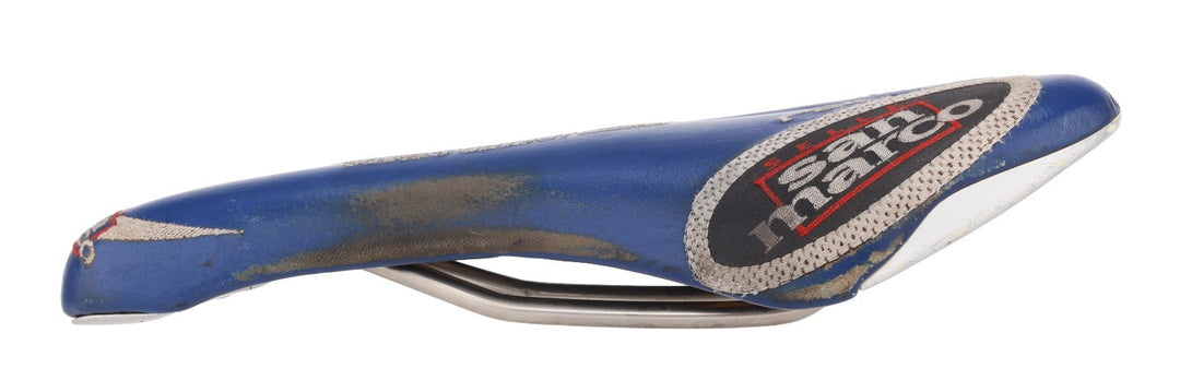Selle San Marco Aspide Road Bike Saddle US Postal Service 130mm 7 x 7mm BLUE Ti