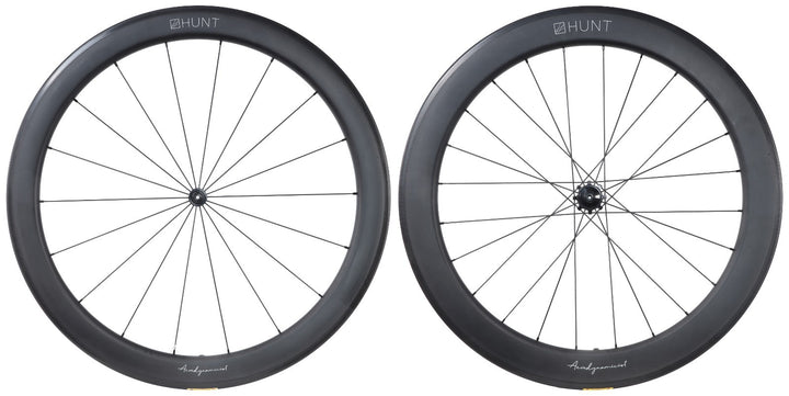 HUNT 52_62 Aerodynamicist Carbon Road Wheelset Tubeless Shimano HG 700c QR Rim