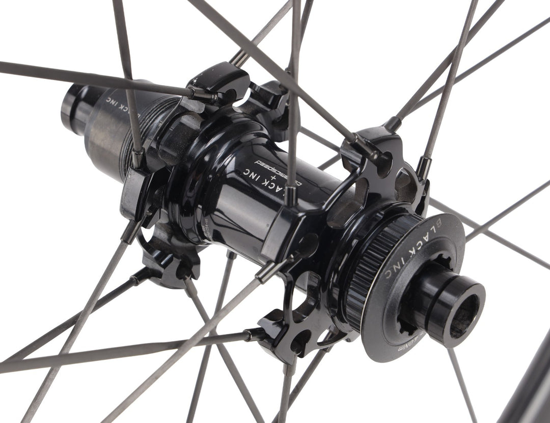 Black Inc 48|58 UD Carbon Spoke Tubeless CL Disc 12s Road Bike Wheelset SRAM XDR