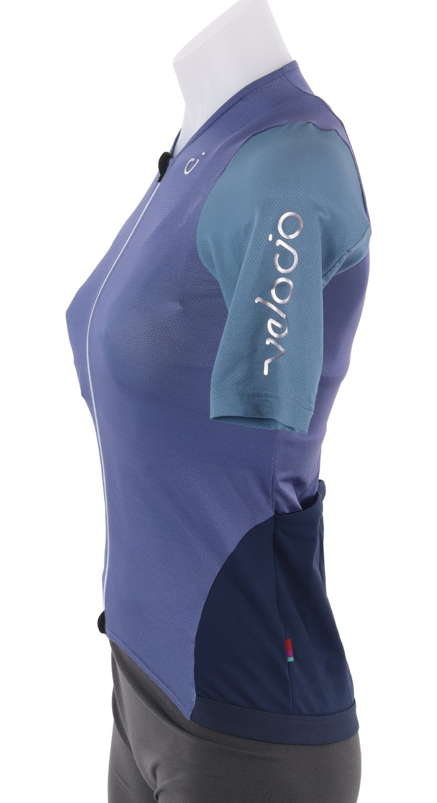 Velocio Concept SE Short Sleeve Cycling Jersey Women XS BLUE Road Gravel Race CX