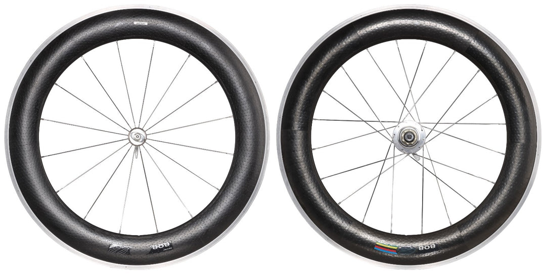 Zipp 808 Carbon Clincher Road Wheelset Campagnolo 9-12 Spd 700c Rim QR PowerTap