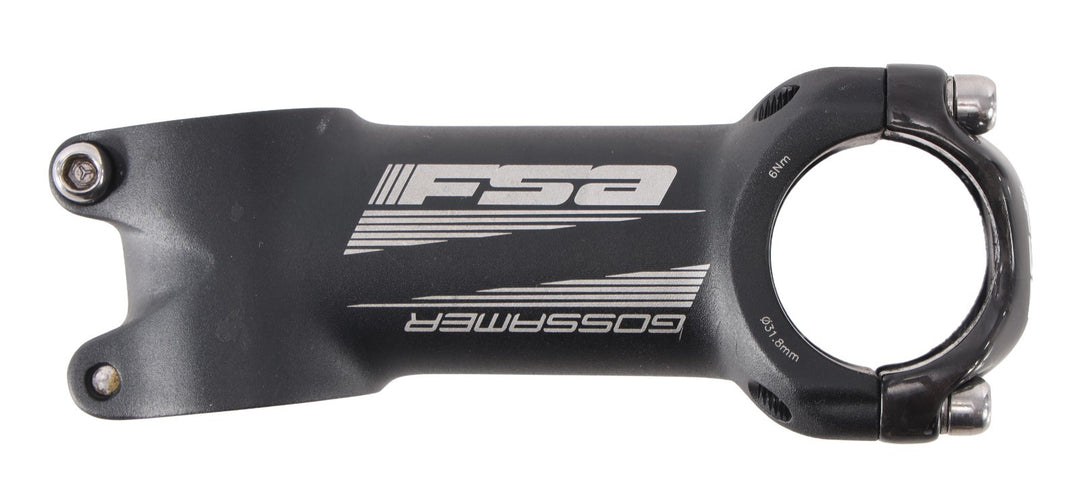 FSA Gossamer Carbon Alloy Road Bike Stem 31.8 x 90mm 6° Black Gravel CX MTB Race