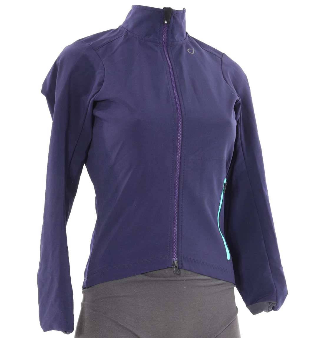 Velocio Signature Softshell Cycling Jacket Women XS Blue Road Bike Gravel MTB