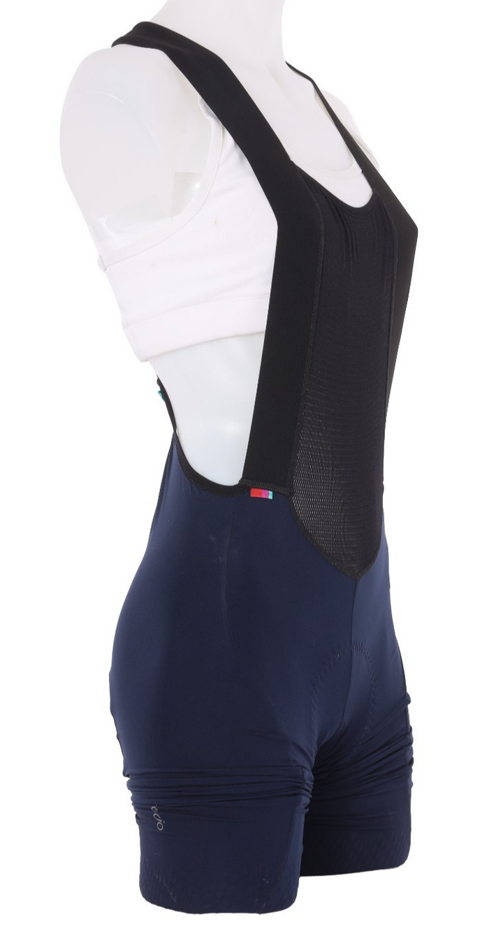 Velocio Luxe Cycling Bib Short Women SMALL Navy Road Bike Gravel Cycling