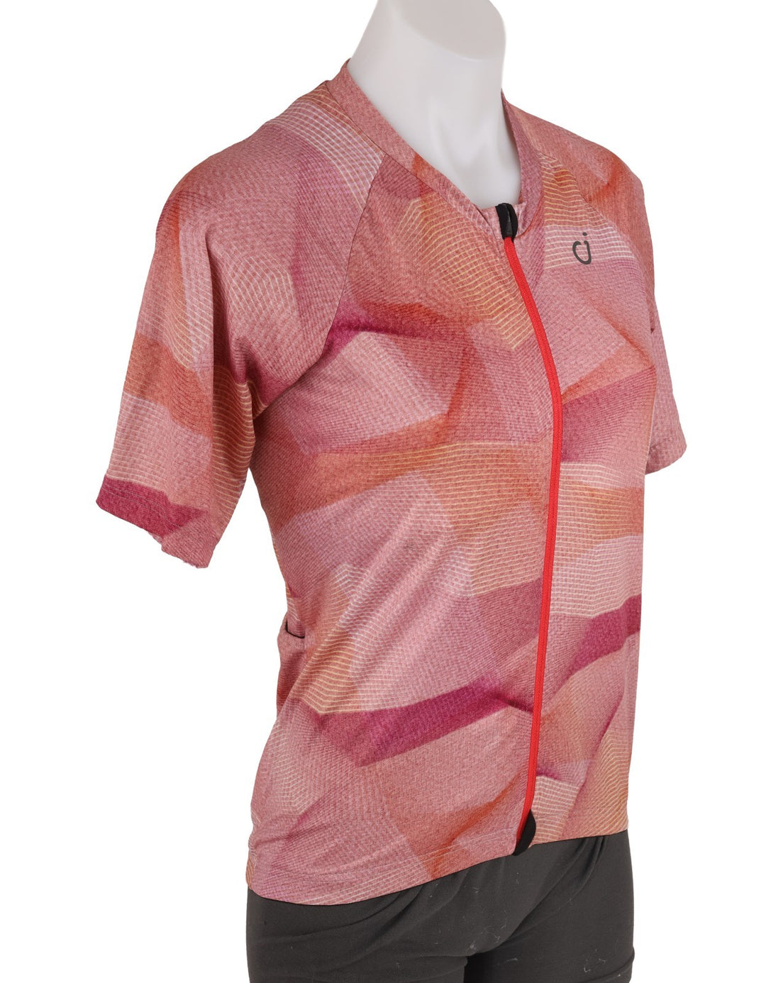 Velocio Artist Series Short Sleeve Road Bike Cycling Jersey Women MEDIUM GEO-Red