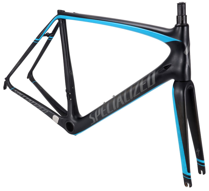 Specialized Tarmac Pro Race Carbon Road Bike Frameset 58cm CYAN 700c QR Rim 2015