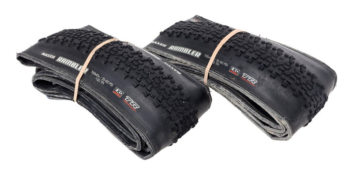 Maxxis Rambler Tubeless Gravel Bike Tires 1 PAIR 700x 45c EXO TR 120 TPI Race CX